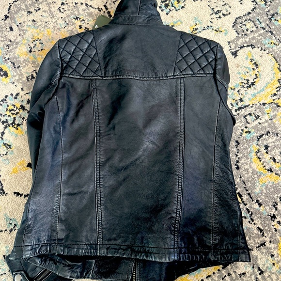 All saints leather jacket, women’s size 4 - Picture 3 of 5